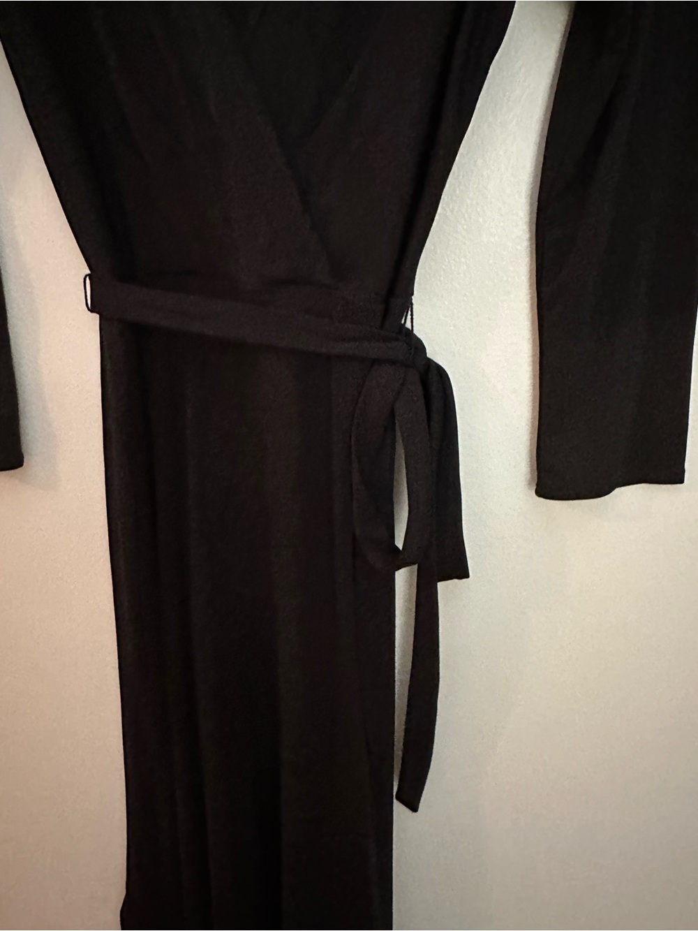 Loft Long Sleeve Midi Wrap Dress Size 0 Like New - Picture 7 of 10